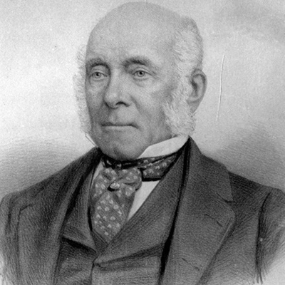 A black and white photograph of Marshall Robinson 1828.