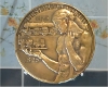 Celebrating the Locomotion with a gold artwork piece.