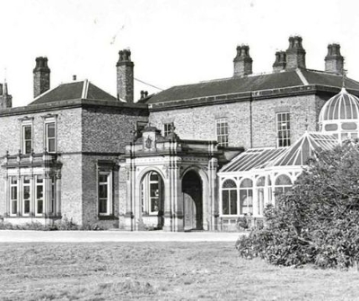 Black and white image of Preston Park circa 1950s.