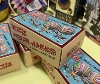 Metal jacks toy in a box.