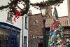 The Victorian Street at Preston Park Museum decorated for Christmas
