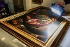 Conservation work is carried out on the famous The Dice Players painting