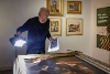 Conservation work is carried out on the famous The Dice Players painting