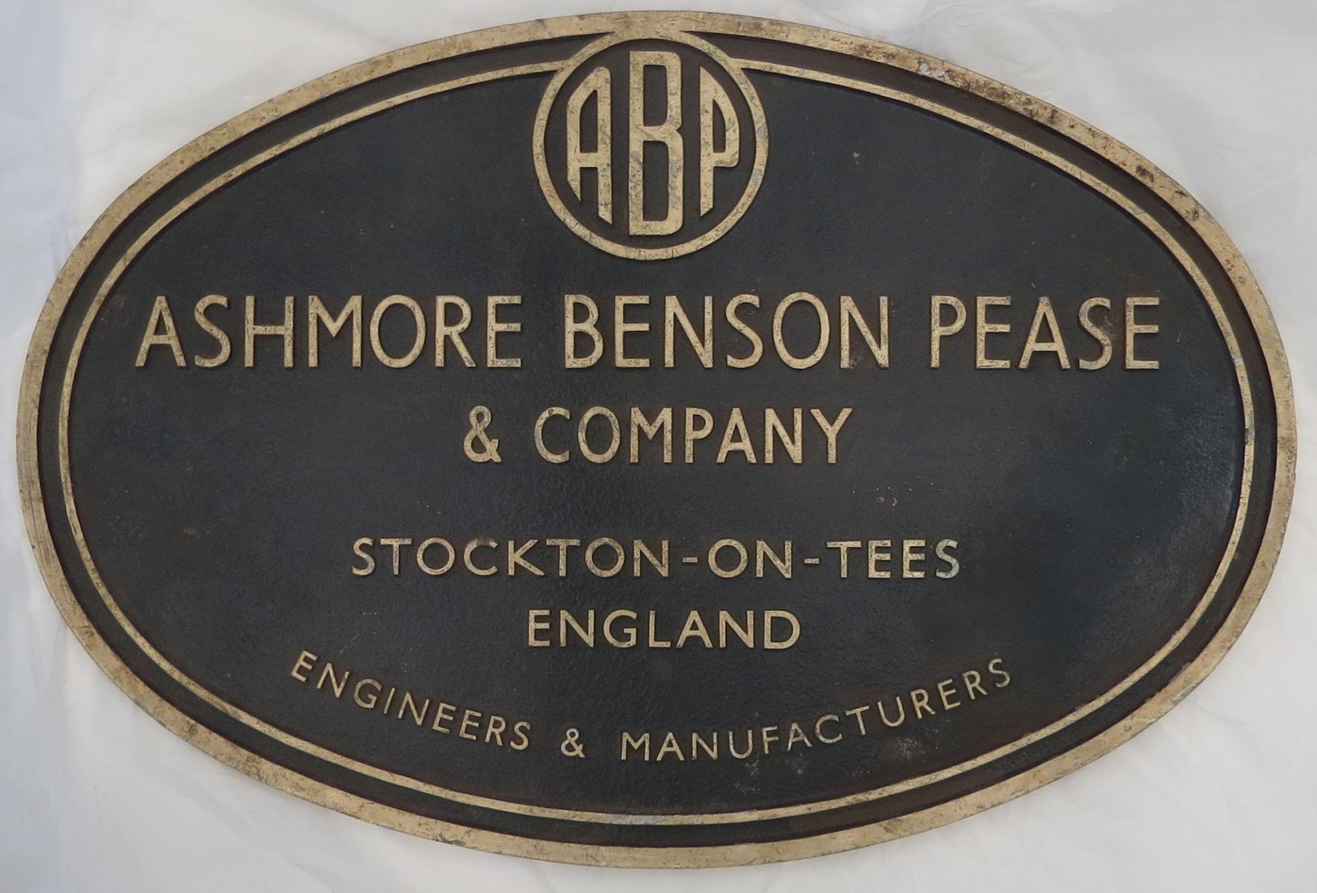 Ashmore Benson Pease Plaque