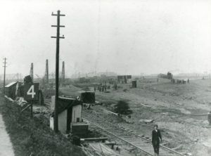 Black and white photograph of Furness shipyards