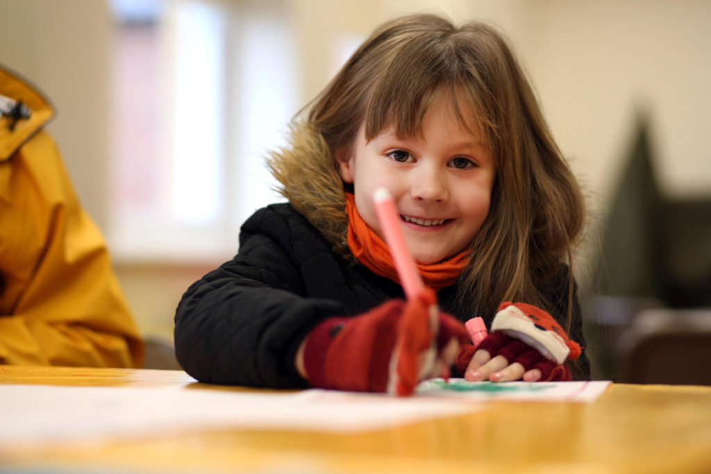 Child Enjoying Craft Activities At Preston Park