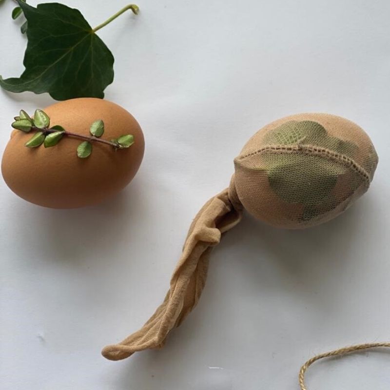 Wrap Your Foliage Around Your Egg To Create Your Pattern