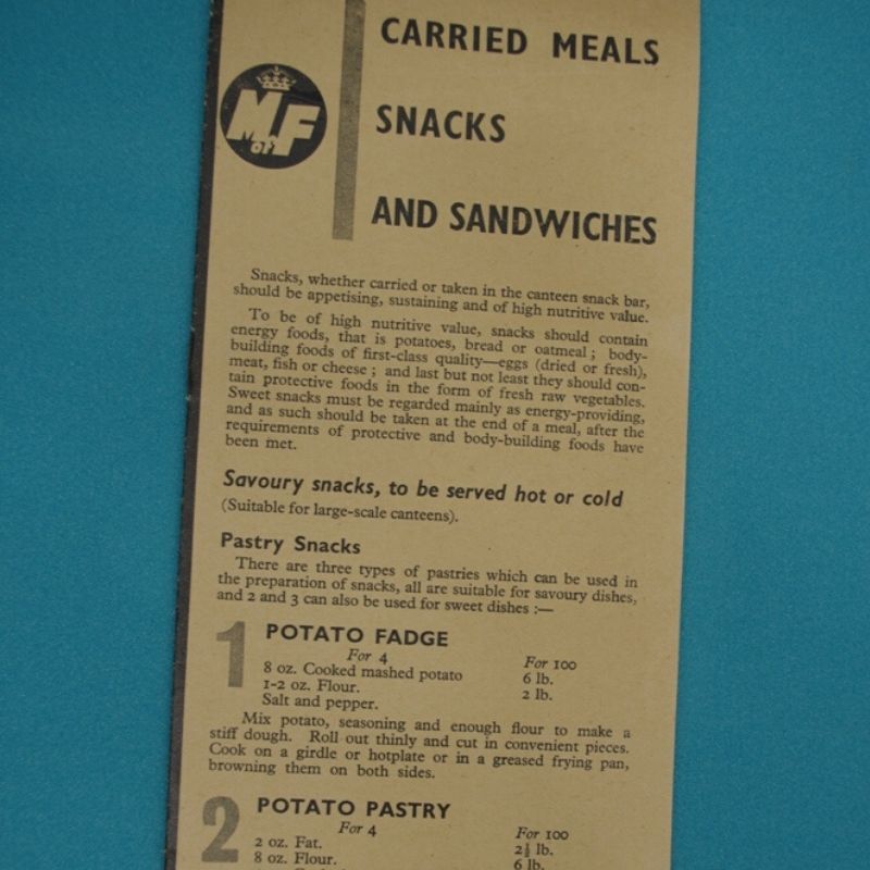 Carried Meals And Snacks Leaflet