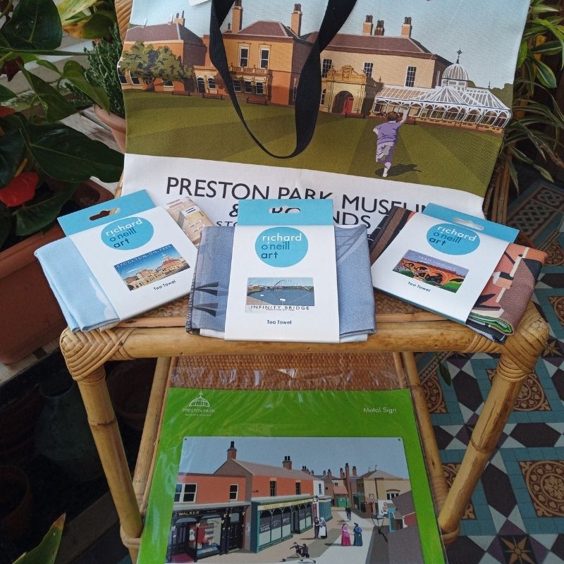 Preston Park Tea Towel And Tote Bag