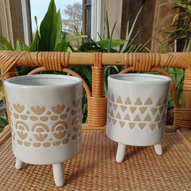 White Leggy Planters