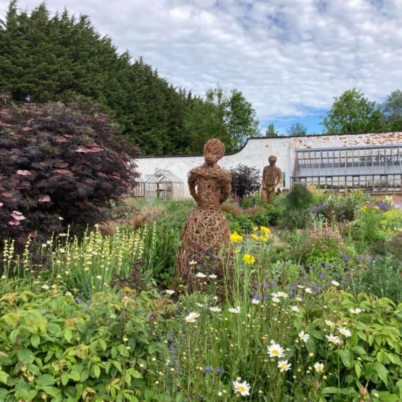 Lawrence And Lucy Willow Sculptures In The Walled Garden At Preston Park