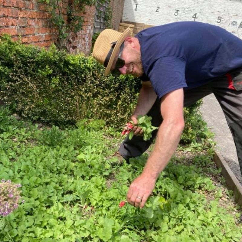 Preston Park Volunteers And Gardeners Hard At Work In The Salad Beds Weeding