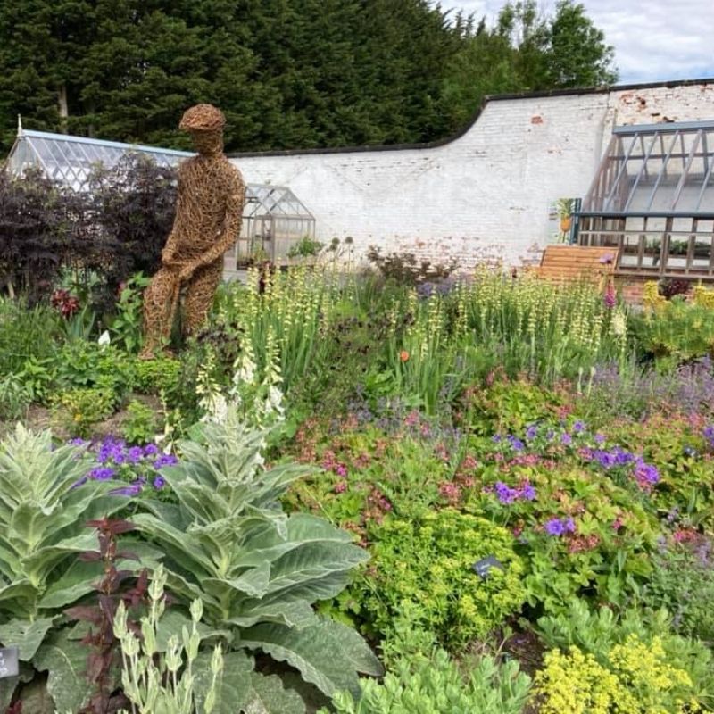 Willow Sculpture Of Lawrence Judson, Head Gardener Of Preston Hall