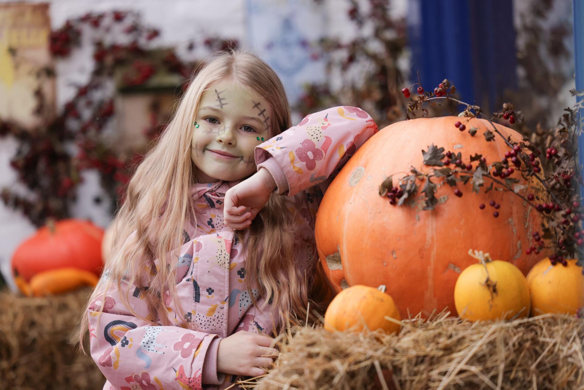 Girl With Pumpkin