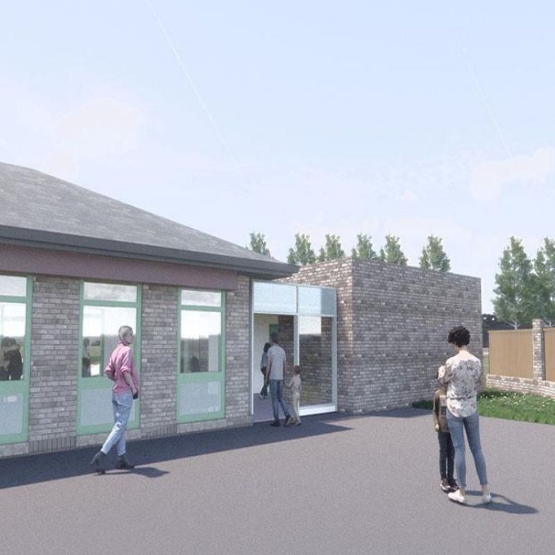 Artist impression of the new cafe and toilet facilities in the park